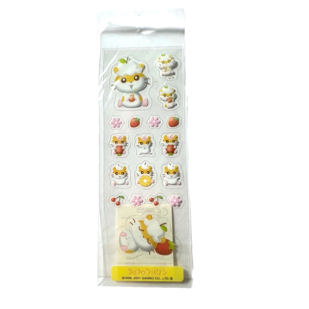 Vintage Sanrio Corocoro Kuririn Stickers 2002 Corocorokuririn Hamster Strawberry